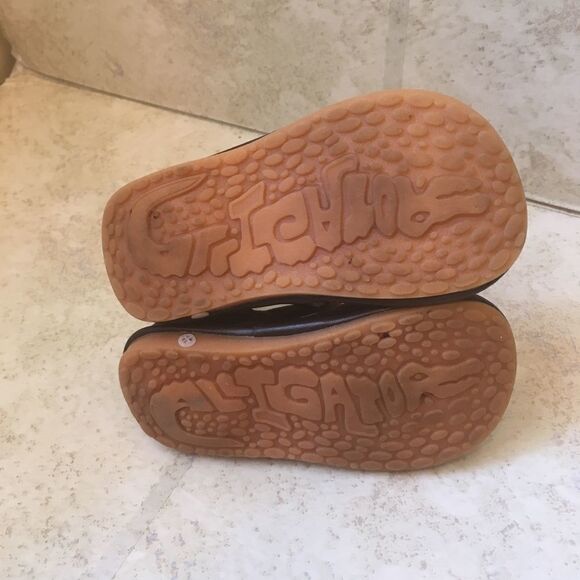 ALLIGATOR SQUEAKER SHOES IN BROWN SUEDE - Picture 6 of 7